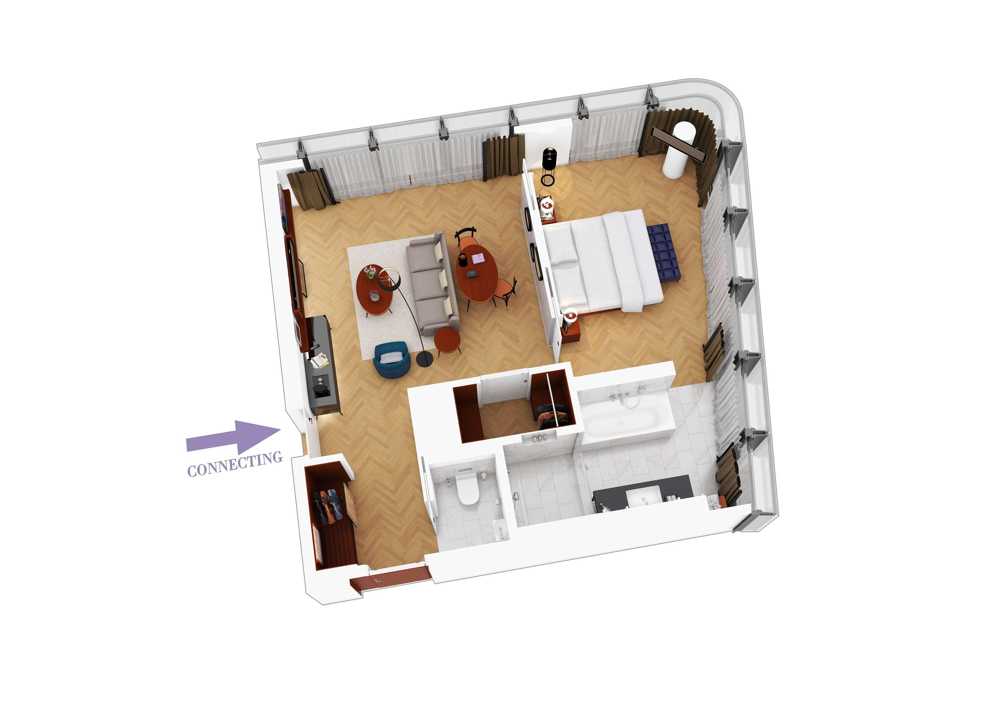 Andaz Vienna Am Belvedere, By Hyatt Exteriör bild A floorplan of a typical suite